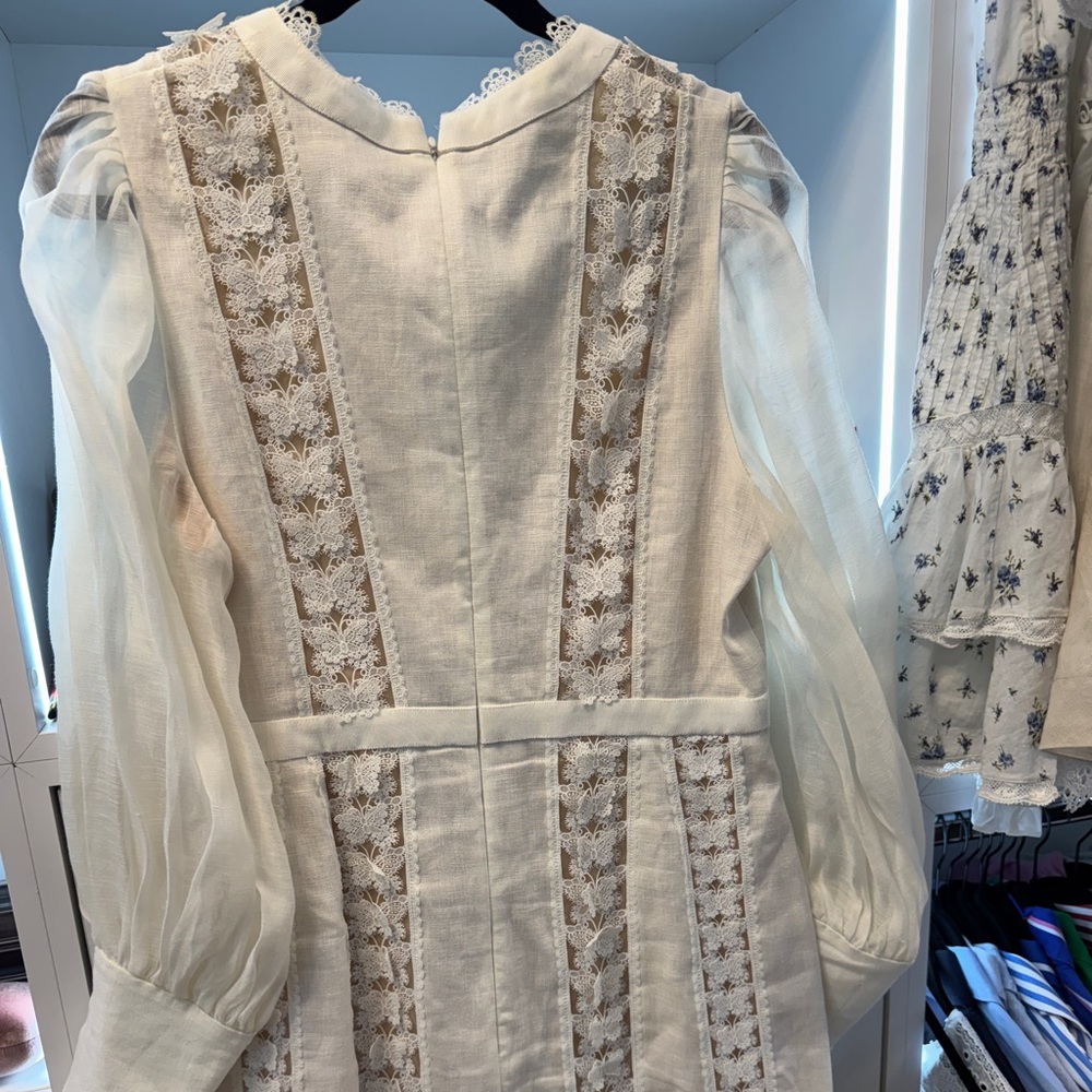 Zimmermann
Flutter Butterfly Lace Long Sleeve Linen Dress. - Picture 11 of 14